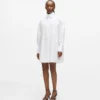 Robe chemise à panneaux plissés Robe chemise à panneaux plissés