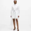 Robe chemise à panneaux plissés Robe chemise à panneaux plissés