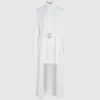Robe chemise à panneaux plissés Robe chemise à panneaux plissés