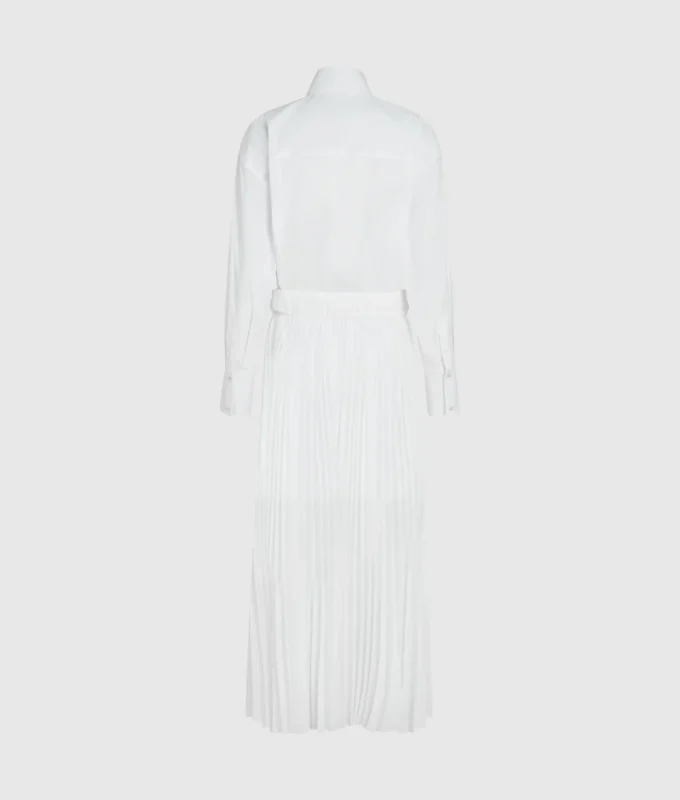 Robe chemise à panneaux plissés Robe chemise à panneaux plissés