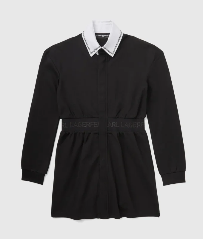 Robe à col contrasté pour fille Robe à col contrasté pour fille