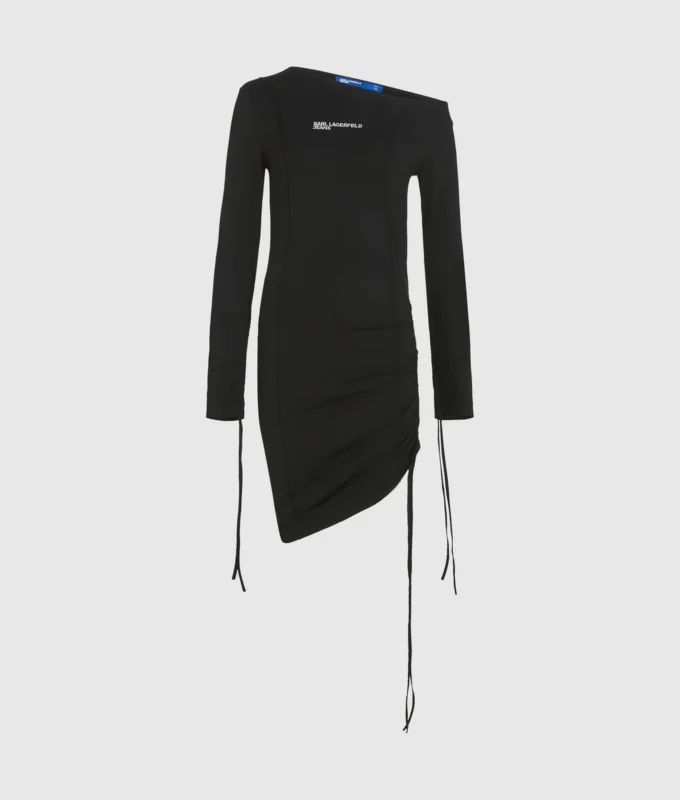 Robe à cordons et épaules dénudées Robe à cordons et épaules dénudées