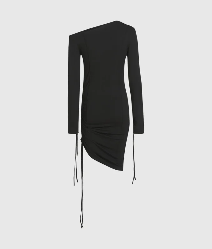 Robe à cordons et épaules dénudées Robe à cordons et épaules dénudées