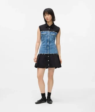 Robe à corsage en denim