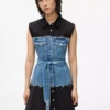 Robe à corsage en denim Robe à corsage en denim