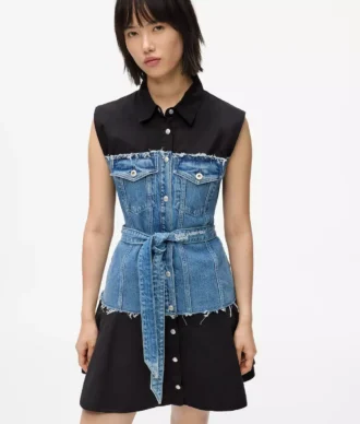 Robe à corsage en denim