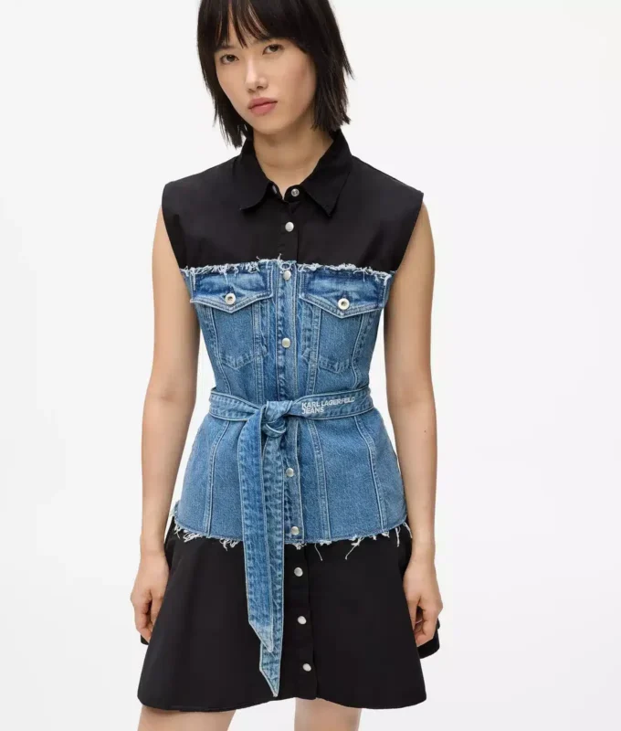 Robe à corsage en denim Robe à corsage en denim