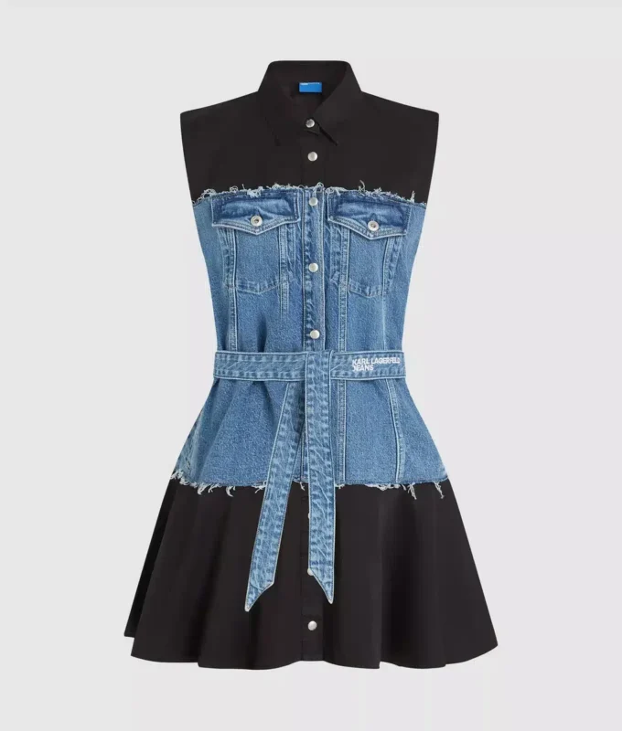 Robe à corsage en denim Robe à corsage en denim