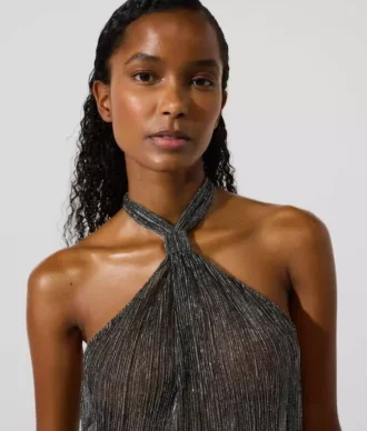 Robe de plage métallisée