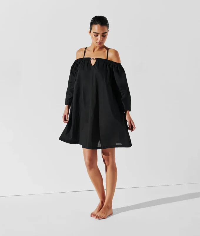 ROBE DE PLAGE À ÉPAULES DÉNUDÉES K/SIGNATURE