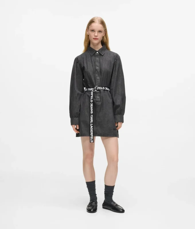 Robe en jean à ceinture Robe en jean à ceinture