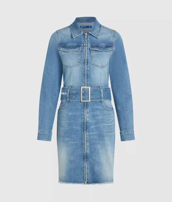 Robe en jean à ceinture Robe en jean à ceinture