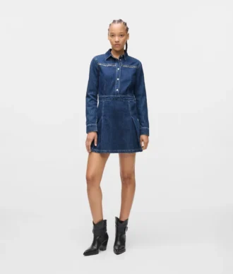 Robe en jean cloutée