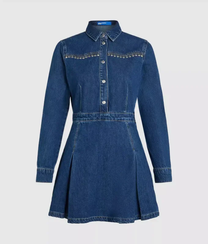 Robe en jean cloutée Robe en jean cloutée