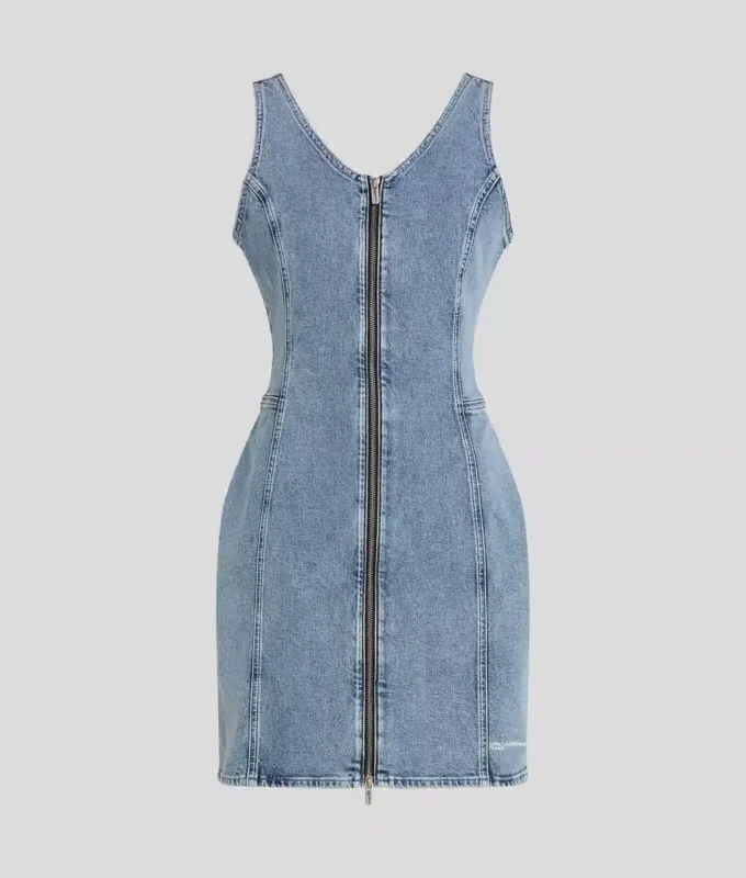 ROBE EN JEAN À COL EN V ROBE EN JEAN À COL EN V