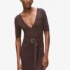 Robe en maille avec ceinture Robe en maille avec ceinture