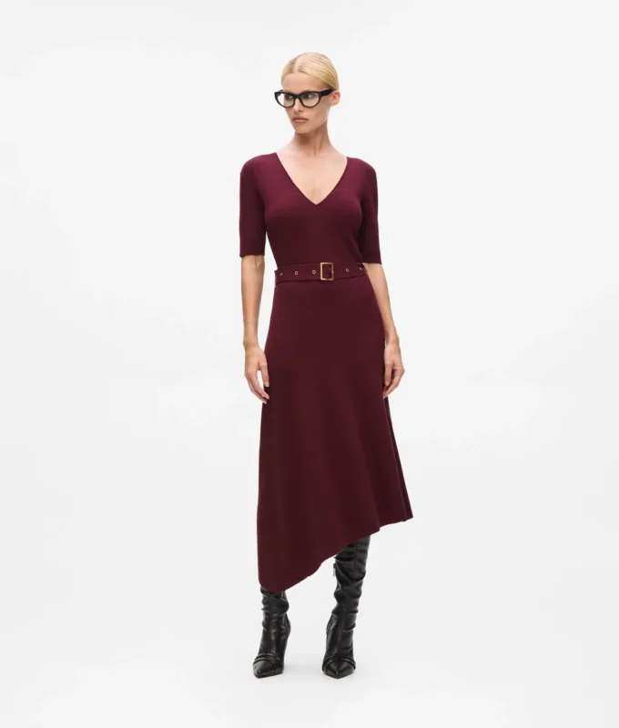 Robe en maille avec ceinture Robe en maille avec ceinture