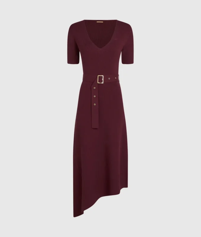 Robe en maille avec ceinture Robe en maille avec ceinture