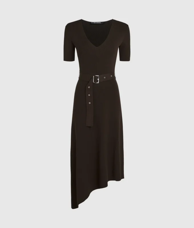 Robe en maille avec ceinture Robe en maille avec ceinture