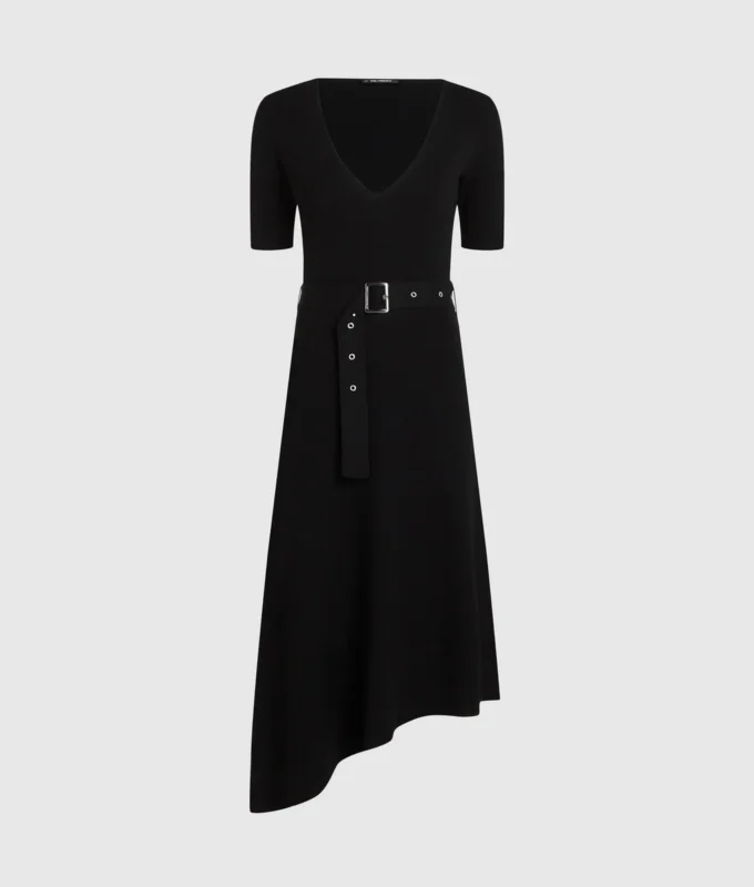 Robe en maille avec ceinture Robe en maille avec ceinture