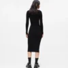Robe en maille avec fermeture éclair sur le devant Robe en maille avec fermeture éclair sur le devant
