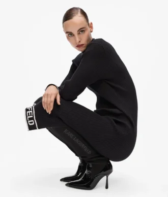 Robe en maille avec logo