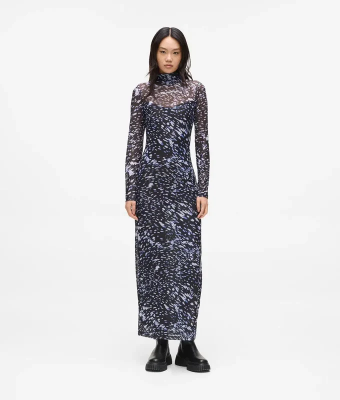 Robe en maille imprimée intégralement Robe en maille imprimée intégralement