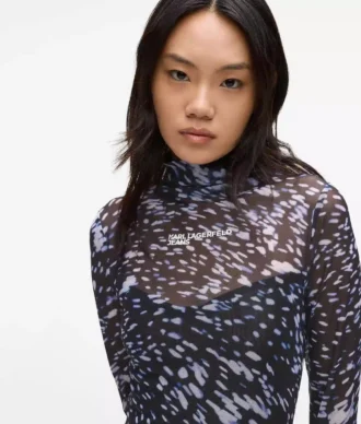 Robe en maille imprimée intégralement