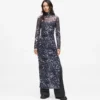 Robe en maille imprimée intégralement Robe en maille imprimée intégralement