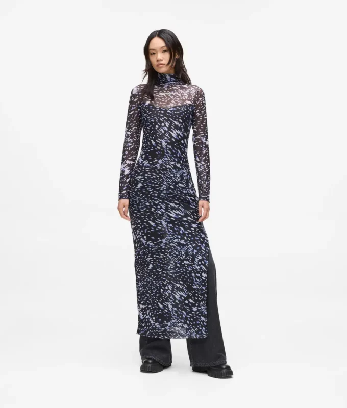 Robe en maille imprimée intégralement Robe en maille imprimée intégralement