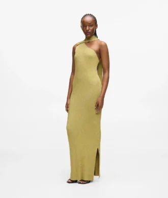 Robe en maille métallisée