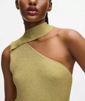 Robe en maille métallisée