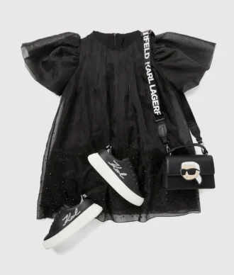Robe en maille strass pour fille