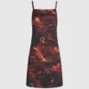 Robe en satin imprimée intégralement Robe en satin imprimée intégralement
