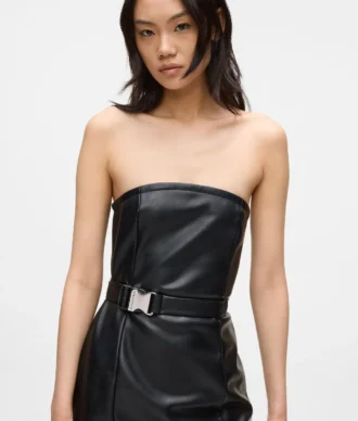 Robe en simili cuir