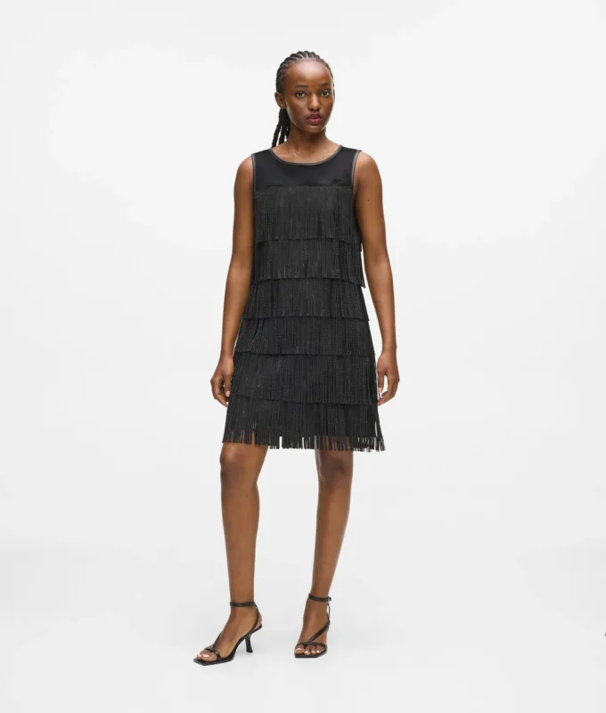 Robe à franges en simili cuir Robe à franges en simili cuir