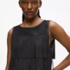Robe à franges en simili cuir Robe à franges en simili cuir