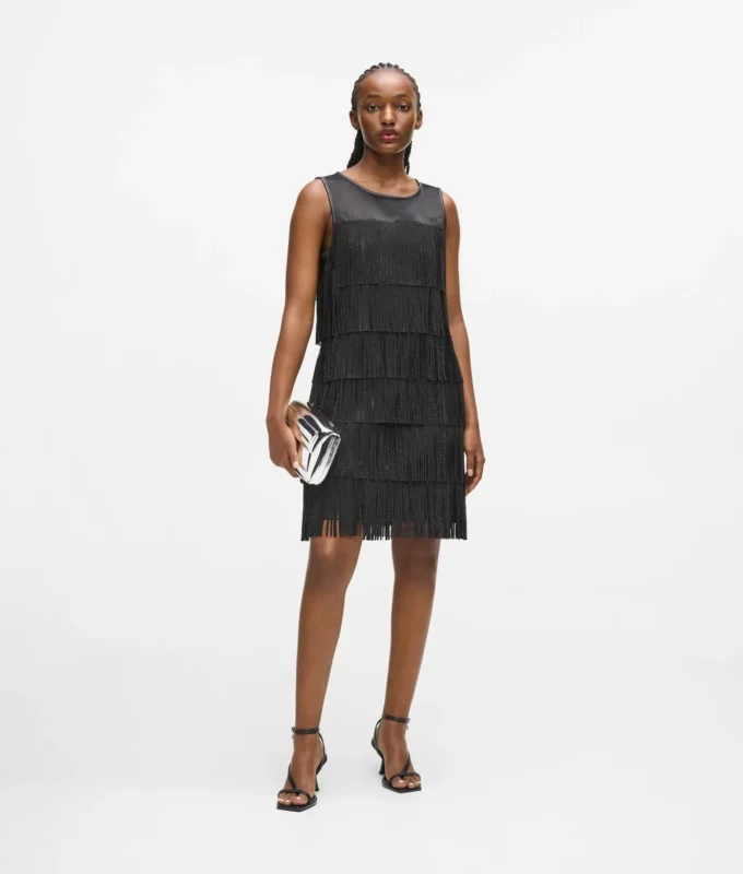Robe à franges en simili cuir Robe à franges en simili cuir