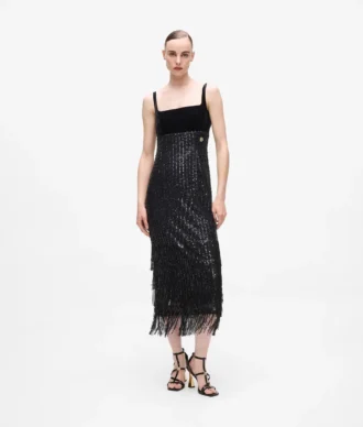 Robe à franges et paillettes