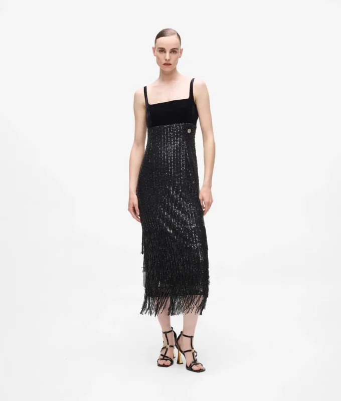 Robe à franges et paillettes