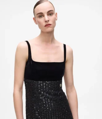 Robe à franges et paillettes