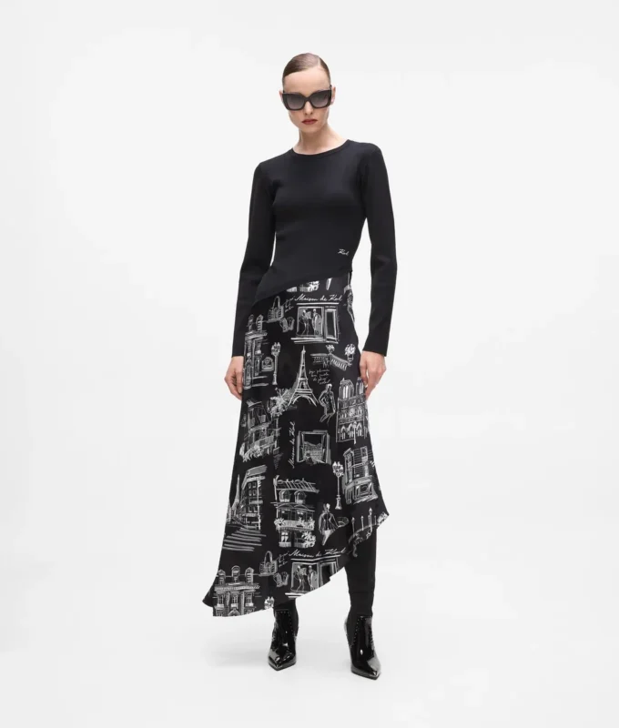Robe midi Paris Sketch Robe midi Paris Sketch