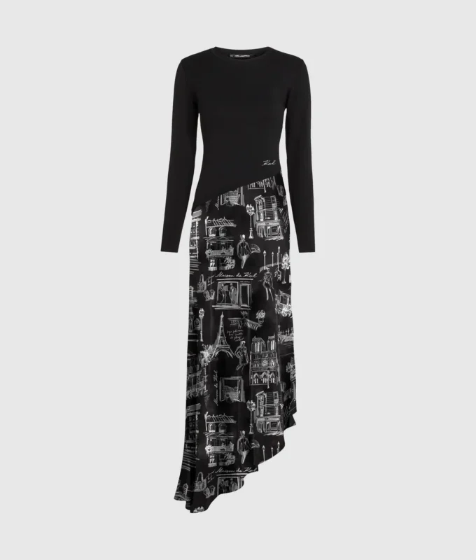 Robe midi Paris Sketch Robe midi Paris Sketch