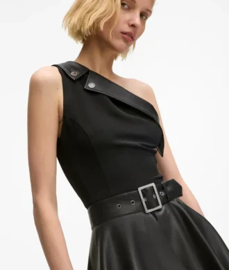 Robe motarde asymétrique