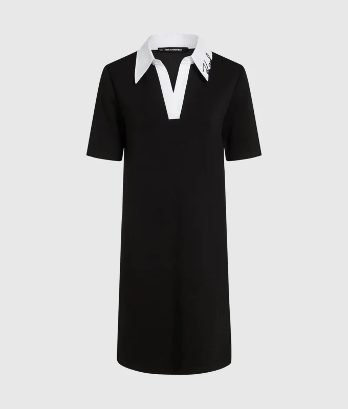 Robe polo à col signature Robe polo à col signature