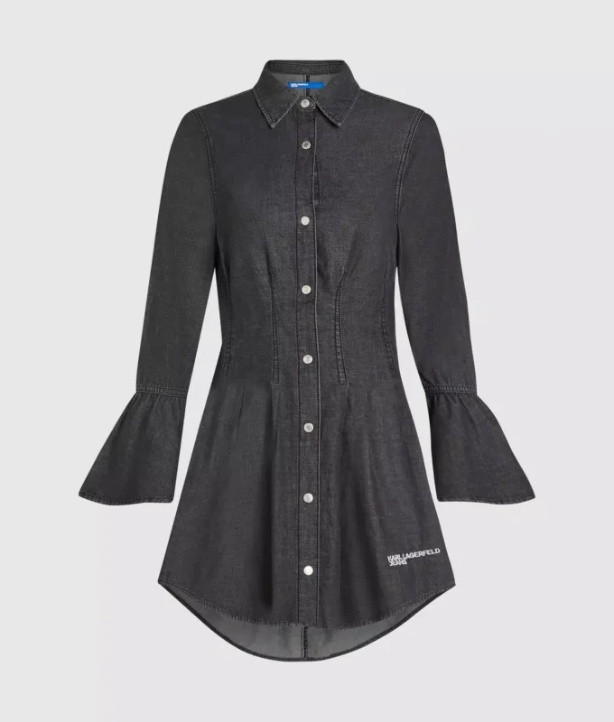 Robe évasée en denim Robe évasée en denim