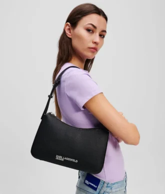 SAC À BANDOULIÈRE AVEC LOGO MÉTALLIQUE