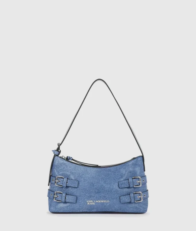 Sac à bandoulière en denim à boucles