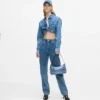 Sac à bandoulière en denim à boucles