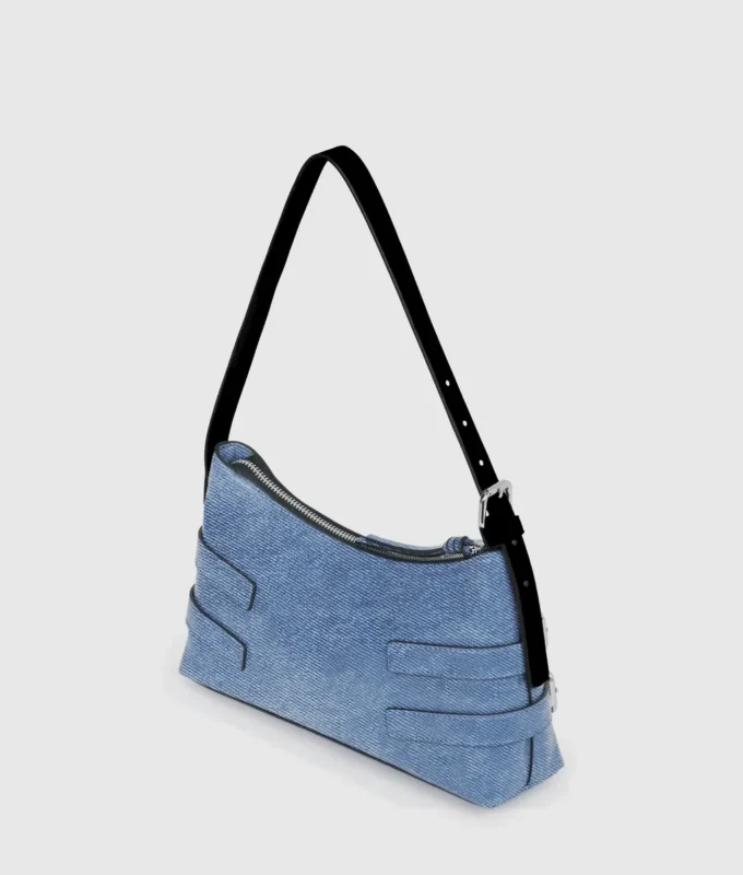 Sac à bandoulière en denim à boucles